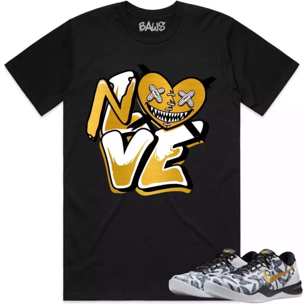 Kobe 8 Mambacita 8s Gigi Shirt to Match - GOLD METALLIC NO LOVE Jezsport.com