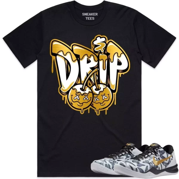 Kobe 8 Mambacita 8s Gigi Shirt to Match - GOLD METALLIC MONEY DRIP Jezsport.com