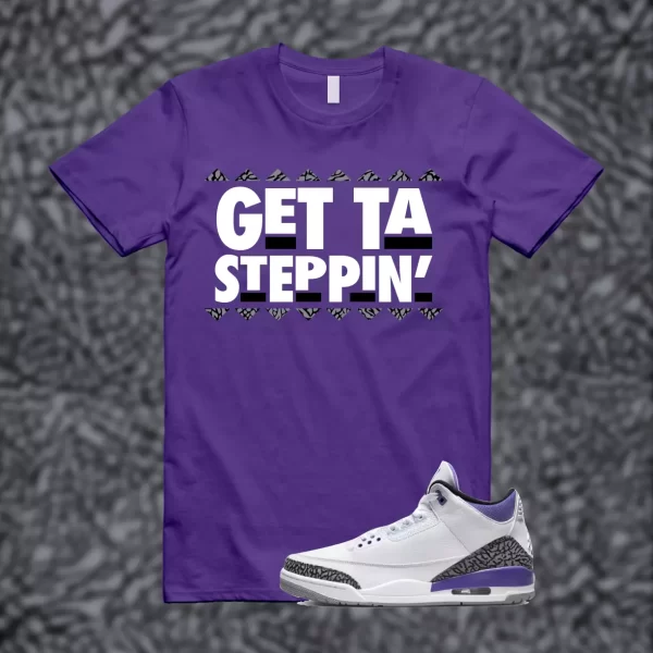 GET Shirt to match Jordan 3 Iris Cement Grey Elephant Varsity Court Purple Jezsport.com