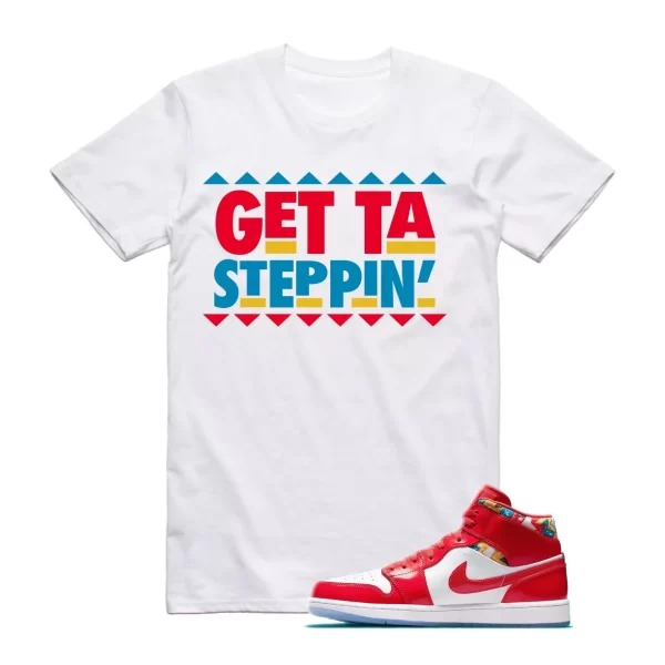 GET T Shirt to match Air Jordan 1 Mid Barcelona Sweater Chile Red Pollen Chicago Jezsport.com