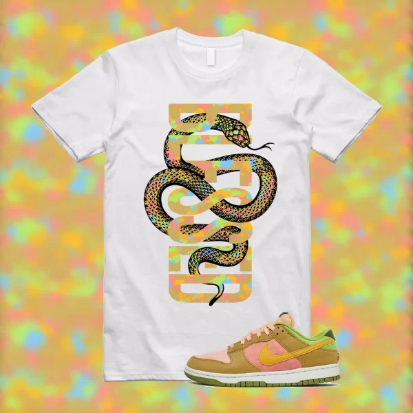 SNAKE Shirt to match Dunk Low Next Nature Sun Club Arctic Orange Sanded Gold Jezsport.com