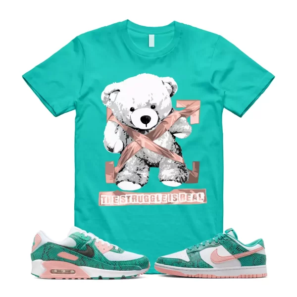 STRUG T Shirt to match Dunk Low Coral Snakeskin Snake Washed Teal Bleached 1 90 Jezsport.com