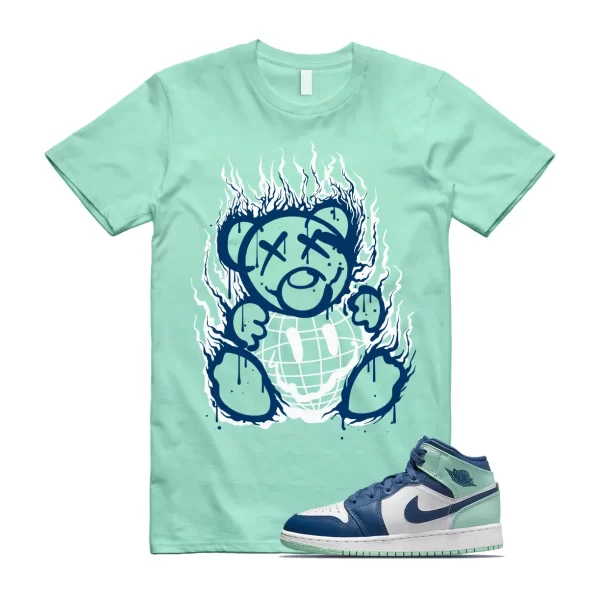 Mystic Mint Foam 1 Navy Blue T Shirt Match WRLD Jezsport.com