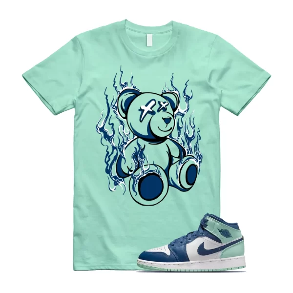 Mystic Mint Foam 1 Navy Blue T Shirt Match LIT Jezsport.com