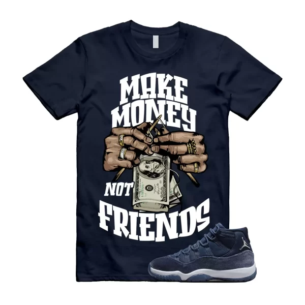 MM Shirt to match Jordan 11 Midnight Navy Metallic Silver Georgetown Trainer Jezsport.com