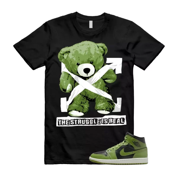 STRUG T Shirt to match Jordan 1 Mid Altitude Green Heather Sail Mean Electric Jezsport.com