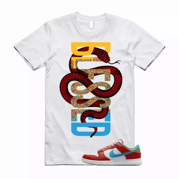 SNAKEB Shirt to match Dunk Low Lebron Habanero Fruity Laser Blue White Pebbles 1 Jezsport.com