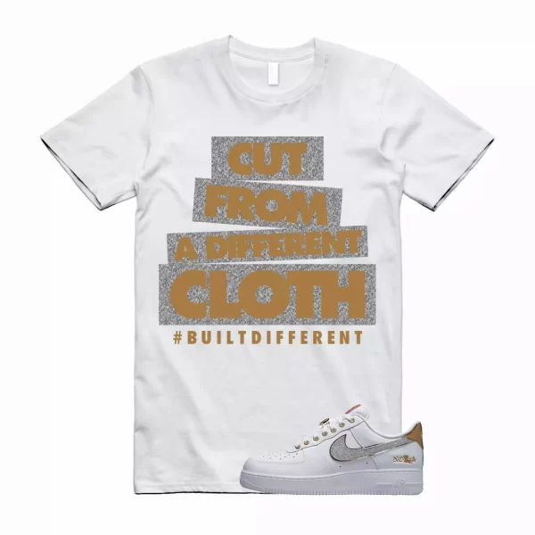 CLOTH Shirt to match Air Force1 Low NOLA Silver Glitter Metallic Gold University Jezsport.com