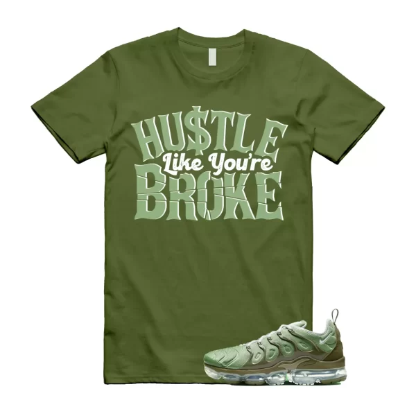 BROKE T Shirt to match Air VaporMax Plus Olive Green Cargo Khaki Rough Dunk Jezsport.com