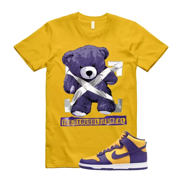 STRUG T Shirt to match Dunk High Purple Yellow Court Gold Home Away 95 Lebron Jezsport.com