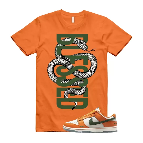 SNAKEB T Shirt to match N Dunk Low Florida A&M Orange Horizon Fortress Green Jezsport.com