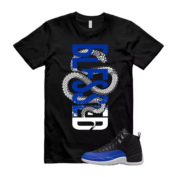 SNAKEB Shirt to match Jordan 12 Hyper Royal Metallic Silver Game Racer Blue WMNS Jezsport.com