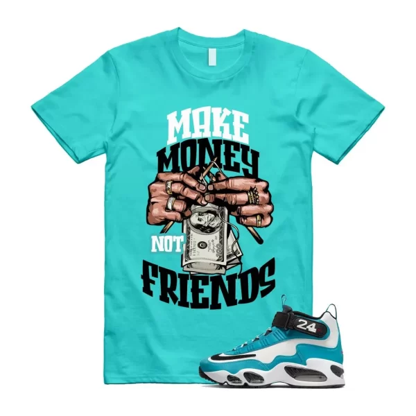 MMNF T Shirt for Air Griffey Max 1 Aquamarine Teal Aqua Freshwater 24 Jezsport.com