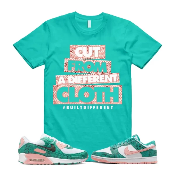 CLOTH T Shirt to match Dunk Low Coral Snakeskin Snake Washed Teal Bleached 1 90 Jezsport.com