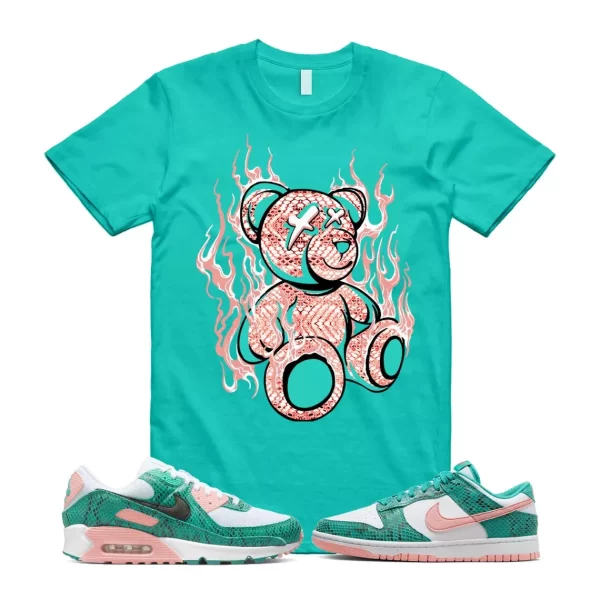 LIT T Shirt to match Dunk Low Coral Snakeskin Snake Washed Teal Bleached 1 90 Jezsport.com