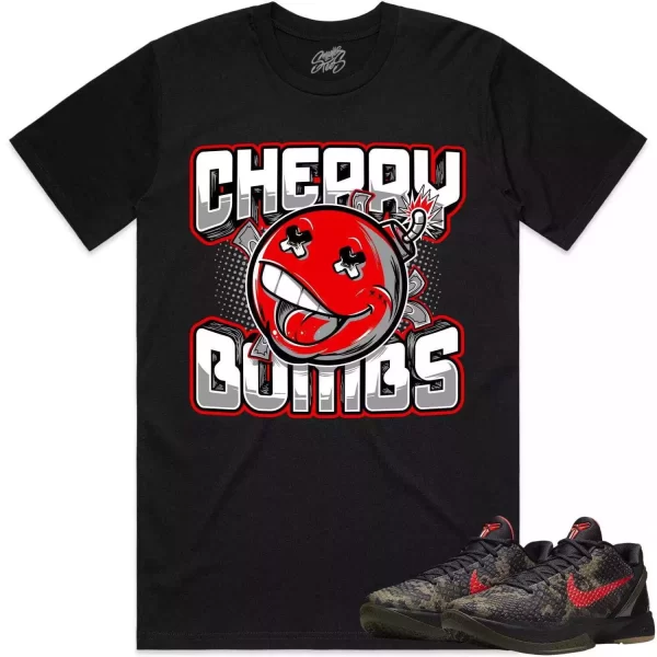 Kobe 6 Italian Camo 6s Shirt to Match - RED CHERRY BOMBS Jezsport.com