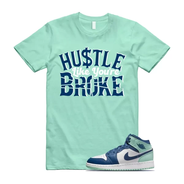 Mystic Mint Foam 1 Navy Blue T Shirt Match BROKE ,554725-413 Jezsport.com