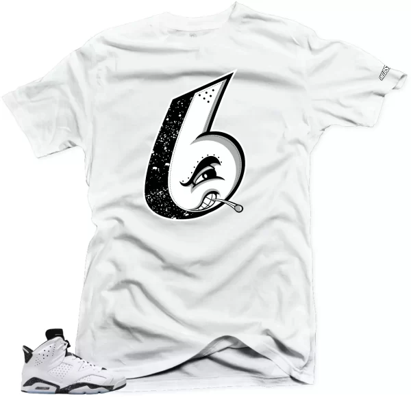 Shirt To Match Jordan 6 Retro Reverse Oreo 6 Gray. White Tees Jezsport.com