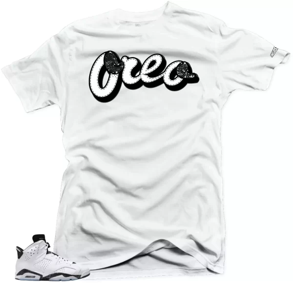 Shirt To Match Jordan 6 Retro Reverse Oreo-Oreo Gray. White Tees Jezsport.com