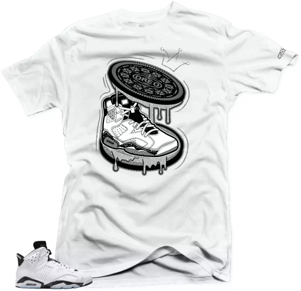 Shirt To Match Jordan 6 Retro Reverse Oreo-Cookies Gray. White Tees Jezsport.com