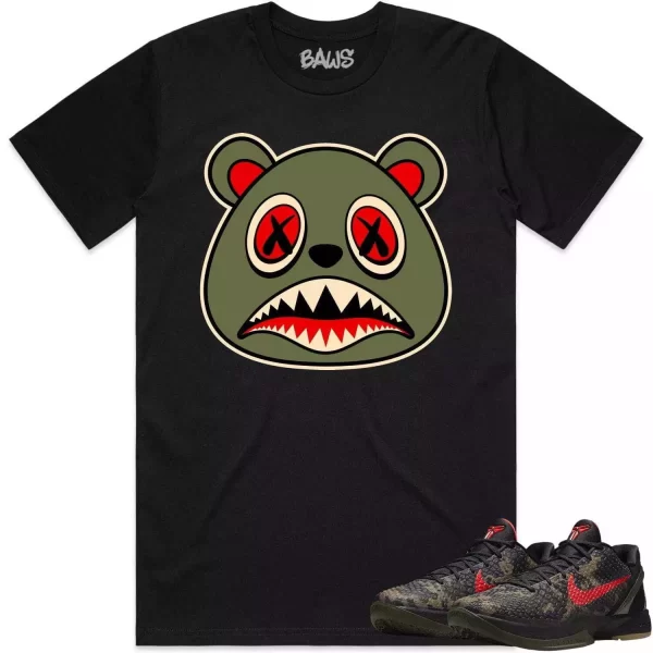 Kobe 6 Italian Camo 6s Shirt to Match - OLIVE BAWS BEAR Jezsport.com