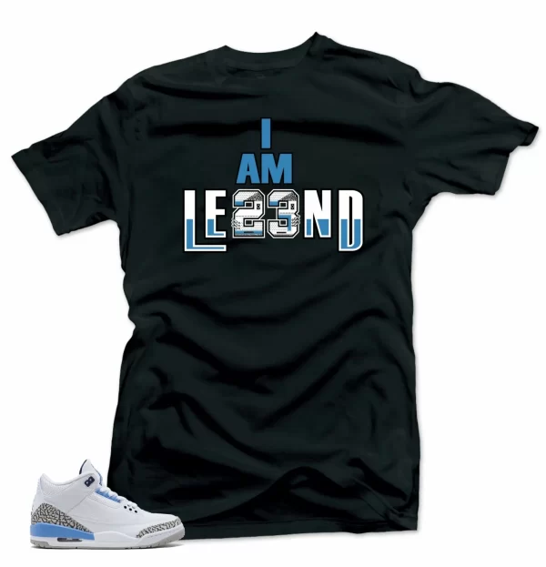 Shirt to Match Jordan Retro 3 UNC Cement Sneakers-I'm Legend Tees Jezsport.com