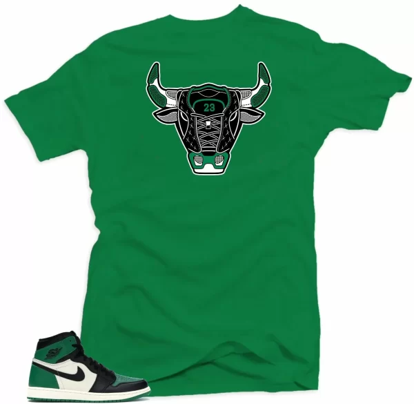 Shirt to Match Jordan Retro 1 Pine Green 2020- Bull 1 Green Jezsport.com