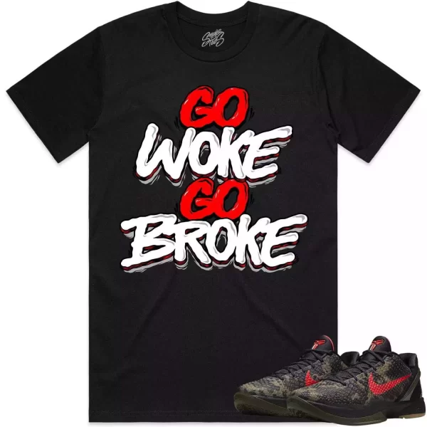 Kobe 6 Italian Camo 6s Shirt to Match - RED GO WOKE GO BROKE Jezsport.com