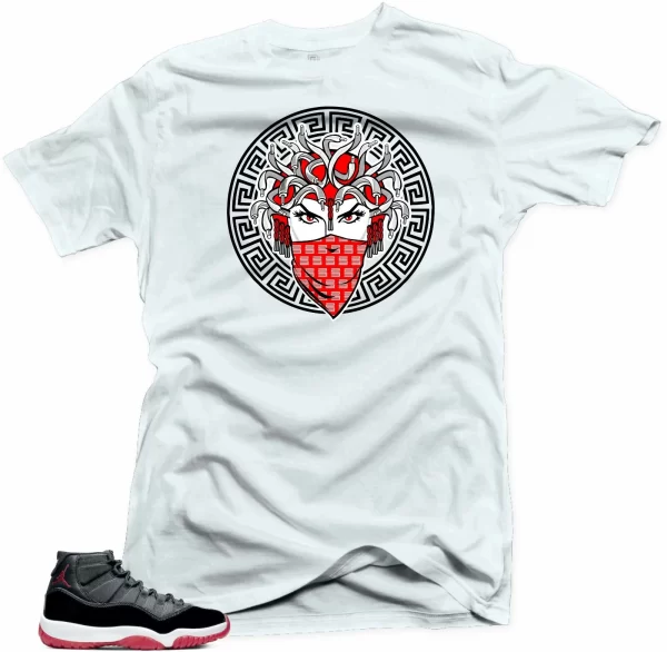 Shirt To Match Jordan 11 Bred 2019 - Medusa 11 White Tee Jezsport.com