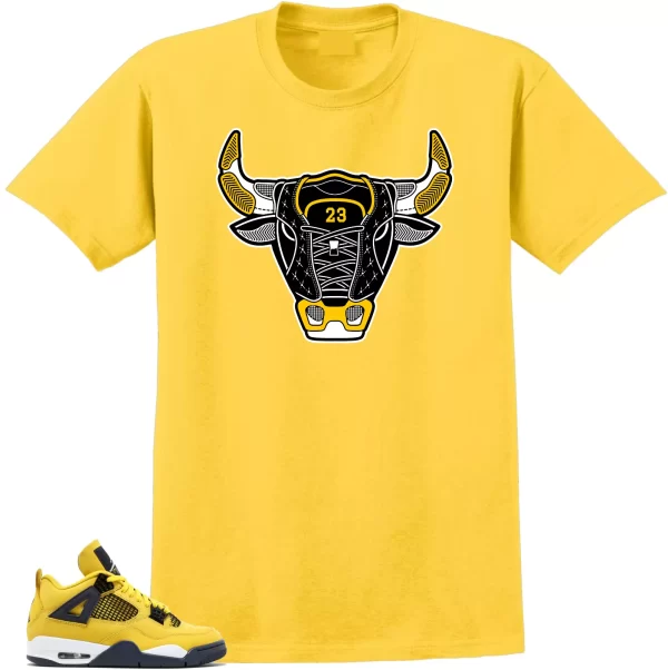 Tee to match Air Jordan Retro 4 Tour Yellow Lighting-Bull 4 Tees Jezsport.com