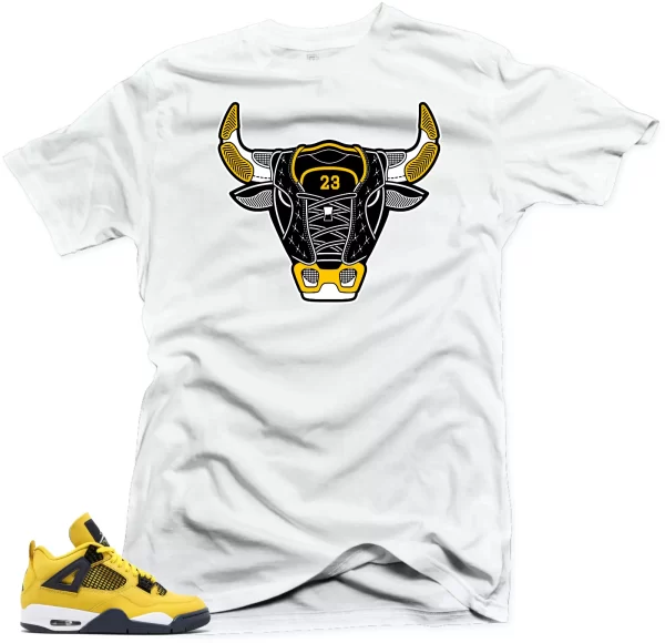 Tee to match Air Jordan Retro 4 Tour Yellow Lighting-Bull 4 Tees Jezsport.com