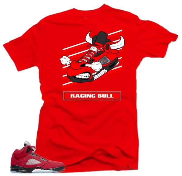 Shirt to Match Jordan Retro 5 Raging Bull Sneaker Shirts -Raging Bull Tees Jezsport.com