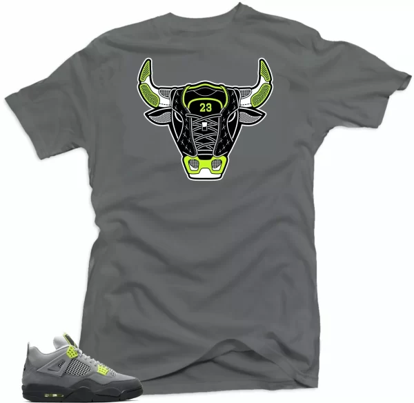 Jordan Retro 4 Neon Match Shirts - The Bull 4 Tees Jezsport.com