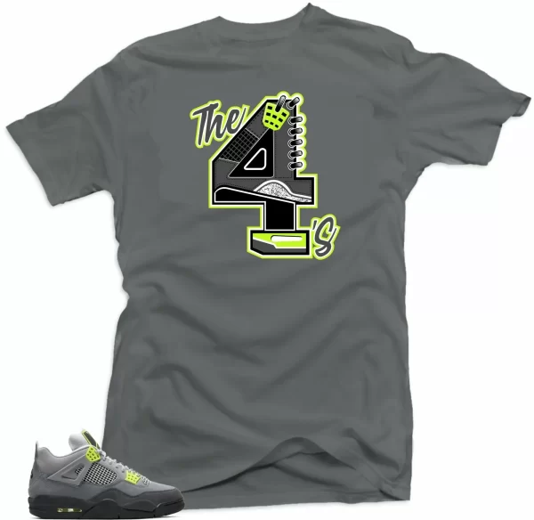 Jordan Retro 4 Neon Match Shirts - The 4's Tees Jezsport.com