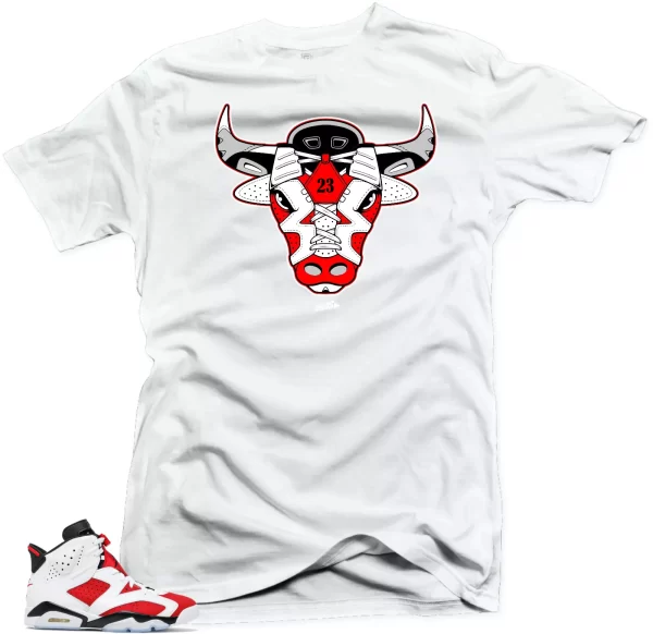 Shirt to Match Jordan Retro 6 Air Jordan Carmine. Bull Sneaker Tees Jezsport.com