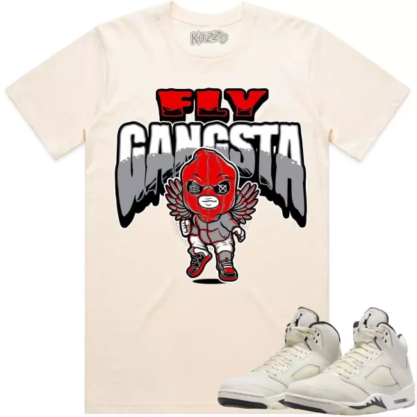 Jordan Retro 5 Sail 5s Shirt to Match - RED FLY GANGSTA Jezsport.com