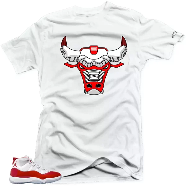 Shirt To Match Jordan 11 Cherry Varsity Red - Bull Air Sneaker Tees Jezsport.com