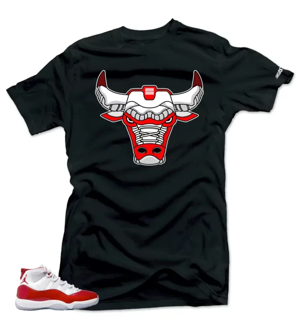 Shirt To Match Jordan 11 Cherry Varsity Red - Bull Air Sneaker Tees Jezsport.com