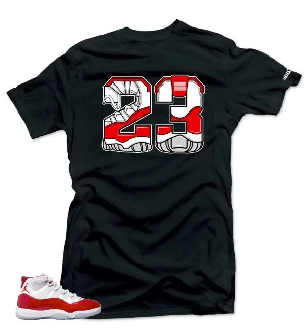 Shirt To Match Jordan 11 Cherry Varsity Red - 23 Air Sneaker Tees Jezsport.com