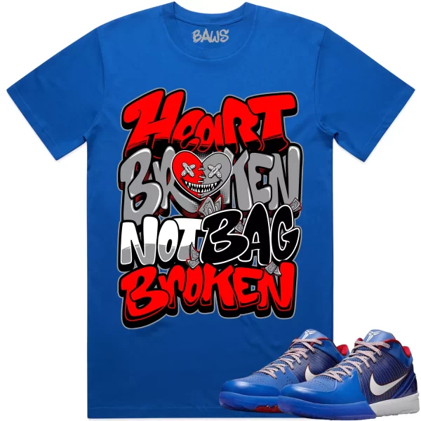 Kobe 4 Philly 4s Shirt to Match - RED HEART BROKEN BAWS Jezsport.com