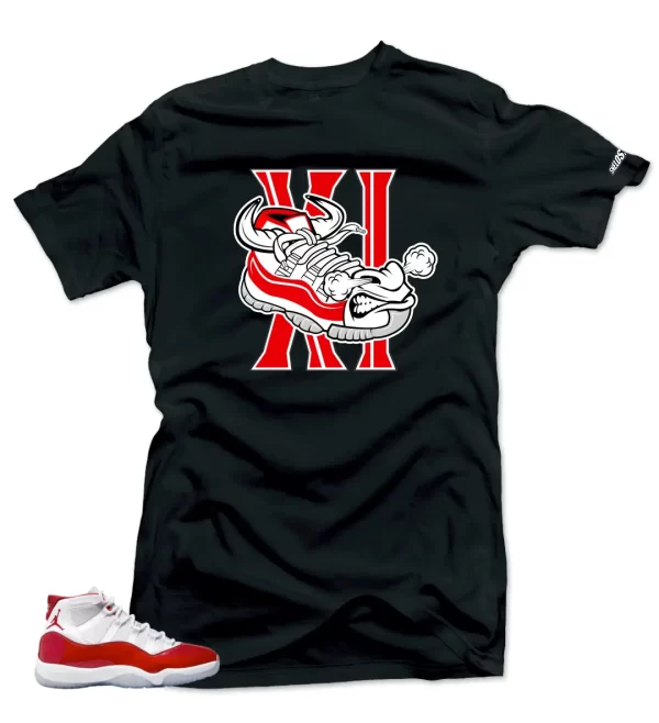 Shirt To Match Jordan 11 Cherry Varsity Red - BULL Air Sneaker Tees Jezsport.com