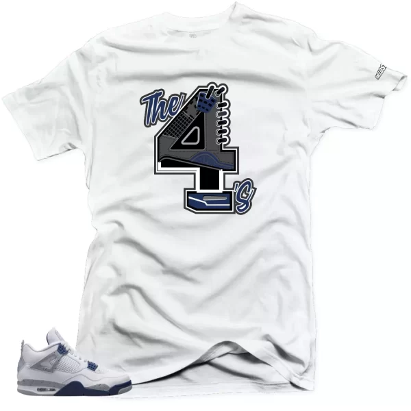 Shirt to Match Jordan 4 Retro White Midnight Navy The 4's Jezsport.com