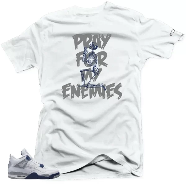 Shirt to Match Jordan 4 Retro White Midnight Navy - Enemies Jezsport.com