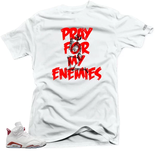 Shirt to Match Jordan 6 Red Oreo Sneakers -Enemies 6 Tees Jezsport.com