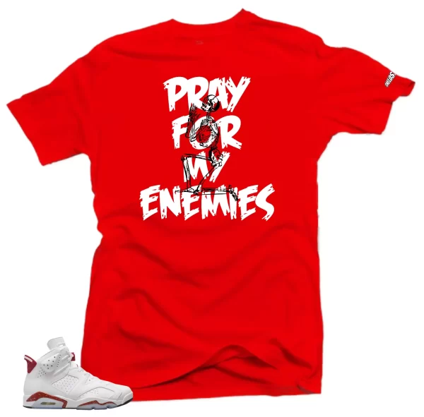 Shirt to Match Jordan 6 Red Oreo Sneakers -Enemies 6 Tees Jezsport.com