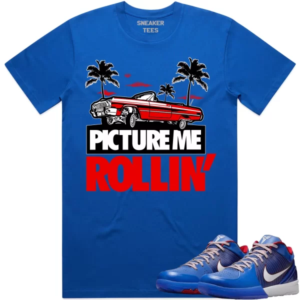 Kobe 4 Philly 4s Shirt to Match - RED PMR Jezsport.com