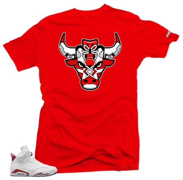 Shirt to Match Jordan 6 Red Oreo Sneakers - Bull Tees Jezsport.com