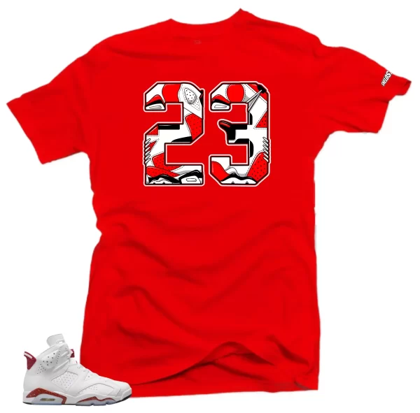 Shirt to Match Jordan 6 Red Oreo Sneakers - 23 Tees Jezsport.com