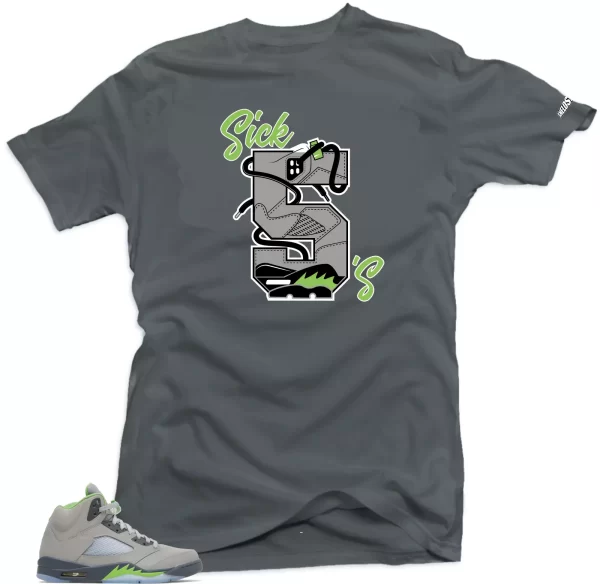 Shirt To Match Jordan 5 Green Bean-Sick 5's Tees Jezsport.com