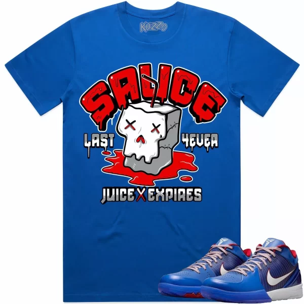 Kobe 4 Philly 4s Shirt to Match - RED SAUCE Jezsport.com